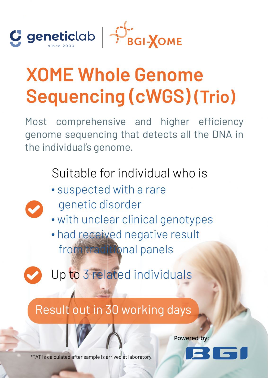 Clinical Whole Genome Sequencing for the most comprehensive diagnosis.